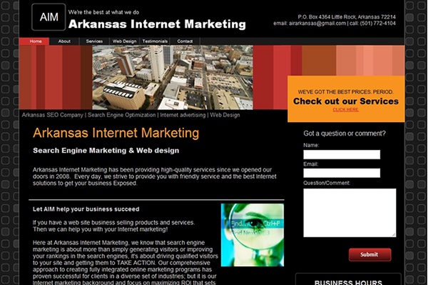 Arkansas Internet Marketing - Past Project